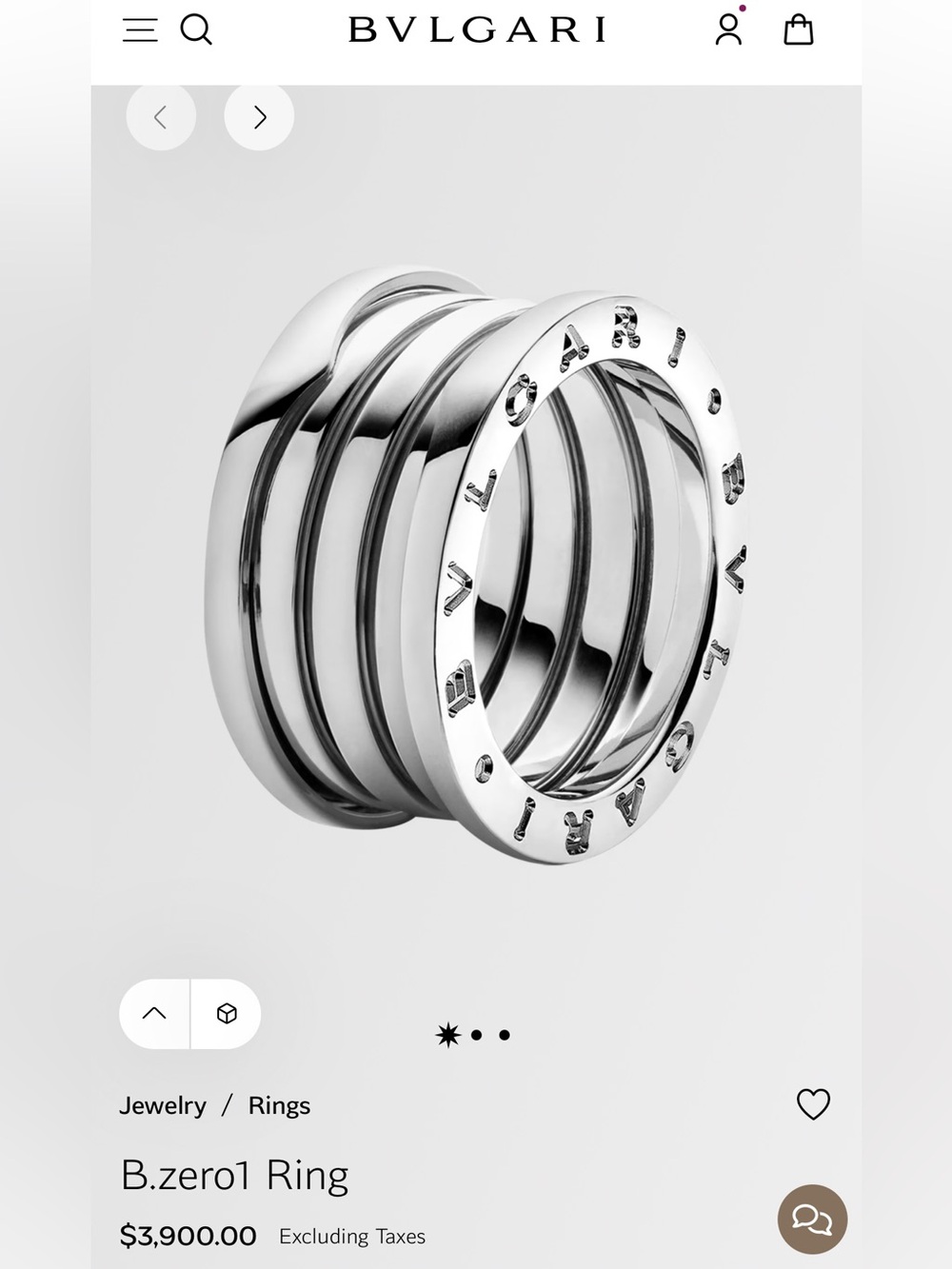 💍💍💍Authentic Unisex 18 Karat White Gold Bulgari B.Zero1 Ring Size 7-7.5 US - Picture 11 of 11
